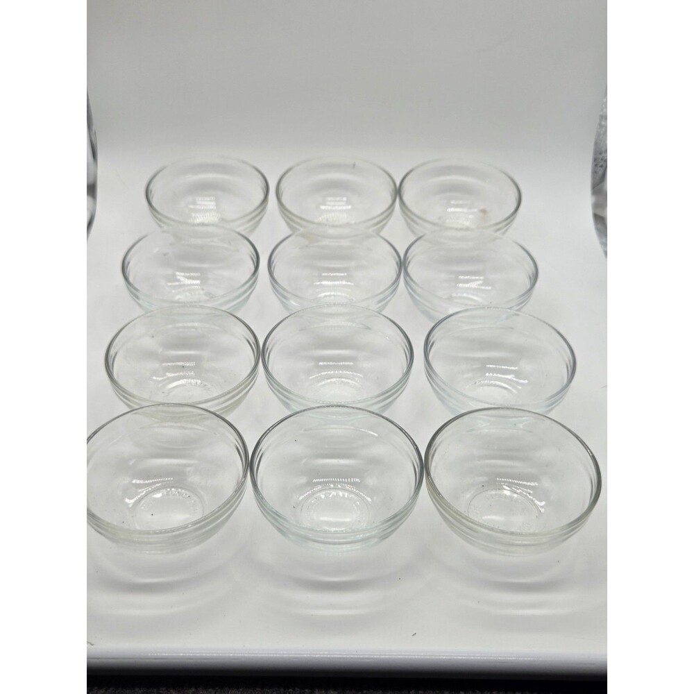 10oz Round glass bowls set of 12 Great For Candy Dish, Dip Dish Or Soup